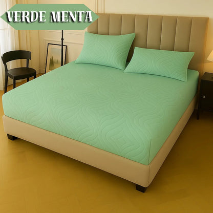 Protector de Colchón Antifluido + 2 Fundas de Almohada de regalo.